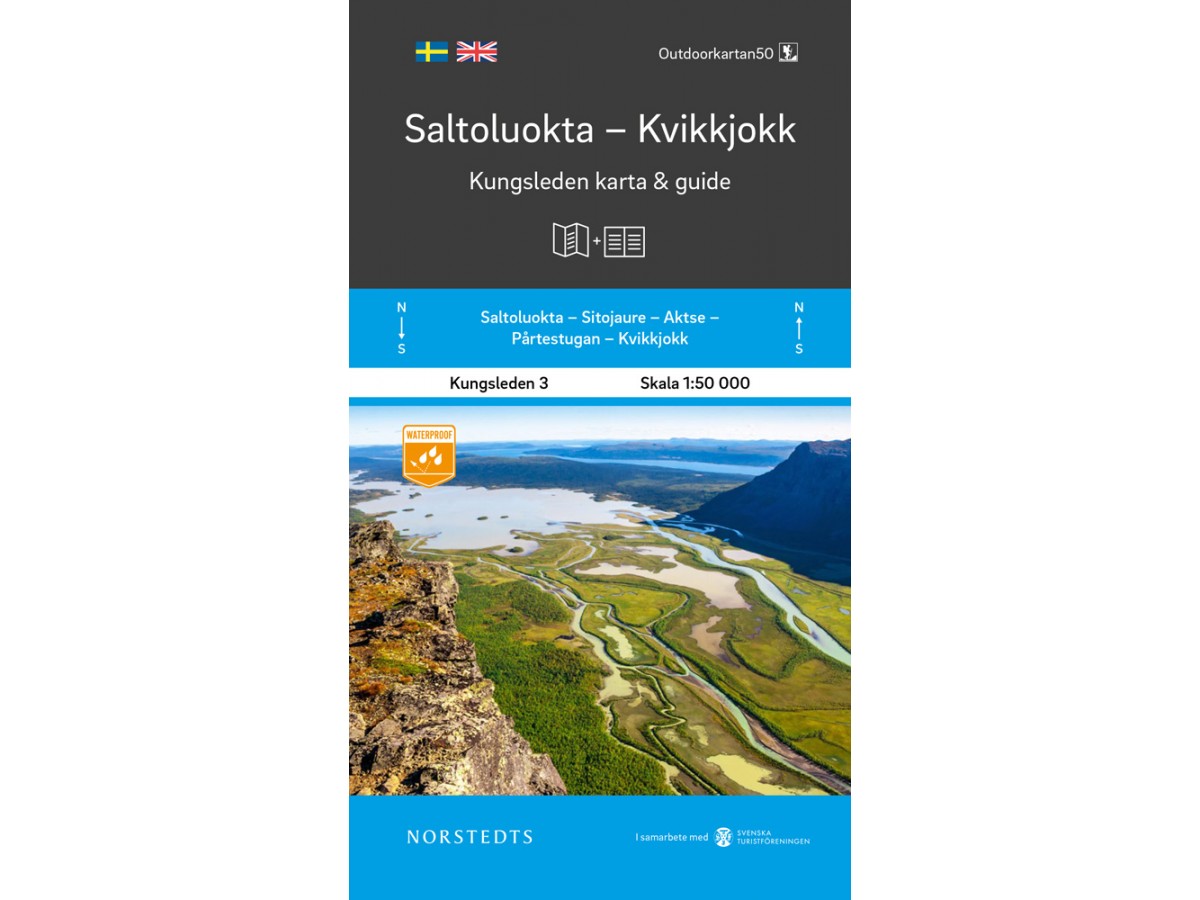 Kungsleden 3 Saltoluokta Kvikkjokk karta och guide Outdoorkartan Kungsleden 3 Saltoluokta Kvikkjokk karta och guide Outdoorkartan